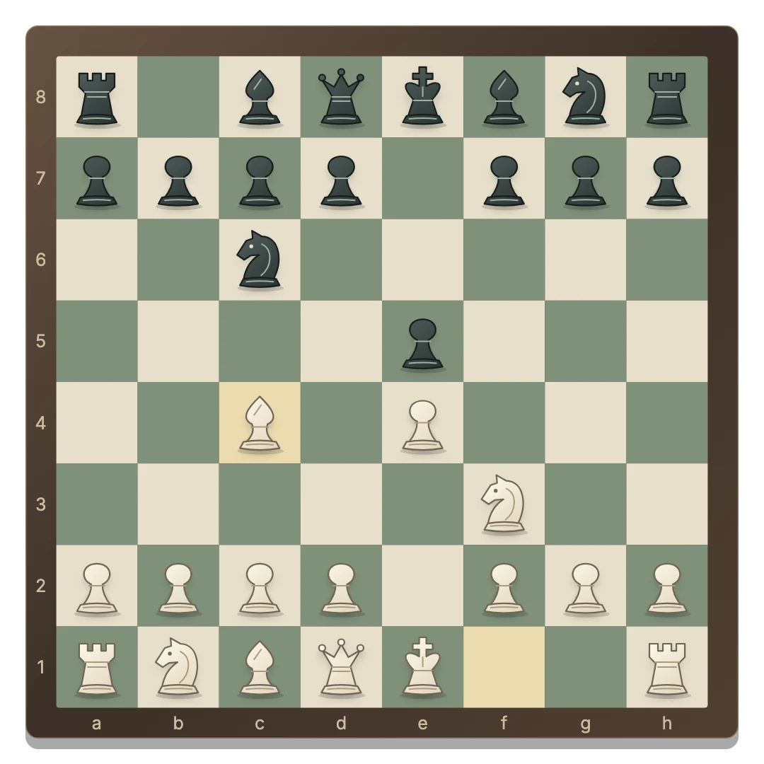 The playable chessboard with ivory and charcoal pieces on sage and cream squares